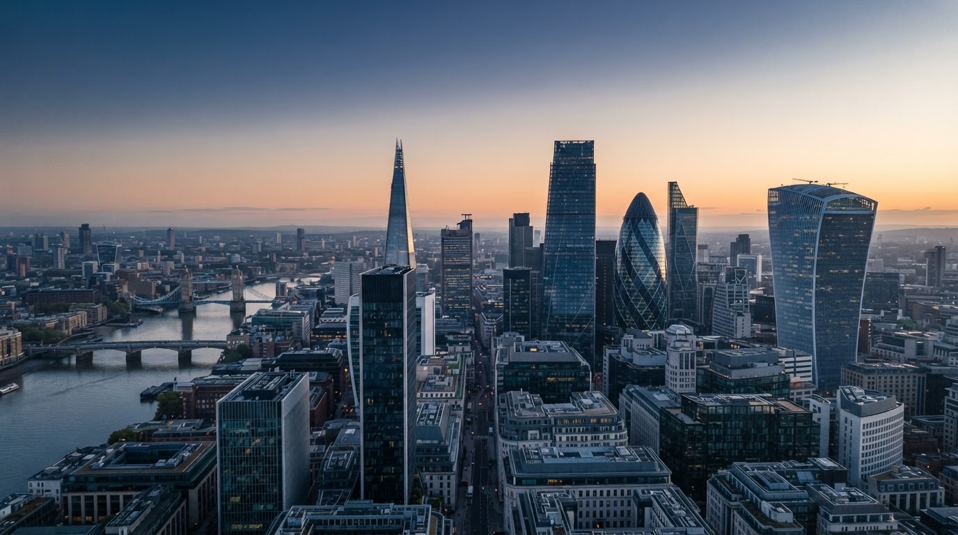 The City of London at dawn